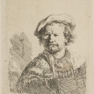 Self-Portrait in a Flat Cap and Embroidered Dress