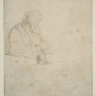 Old Man in Meditation, Leaning on a Book