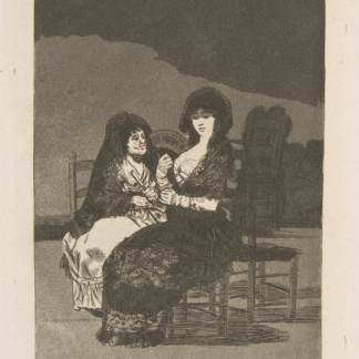 A Pretty Piece of Advice by Francisco de Goya, a young woman listening to an older companion