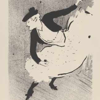 Edmée Lescot by Henri de Toulouse-Lautrec, a performer in a flowing dress