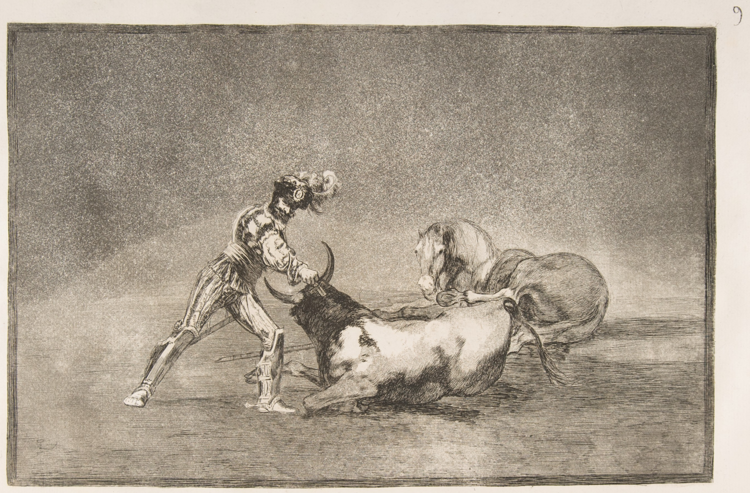 Tauromaquia Plate 9 by Francisco Goya