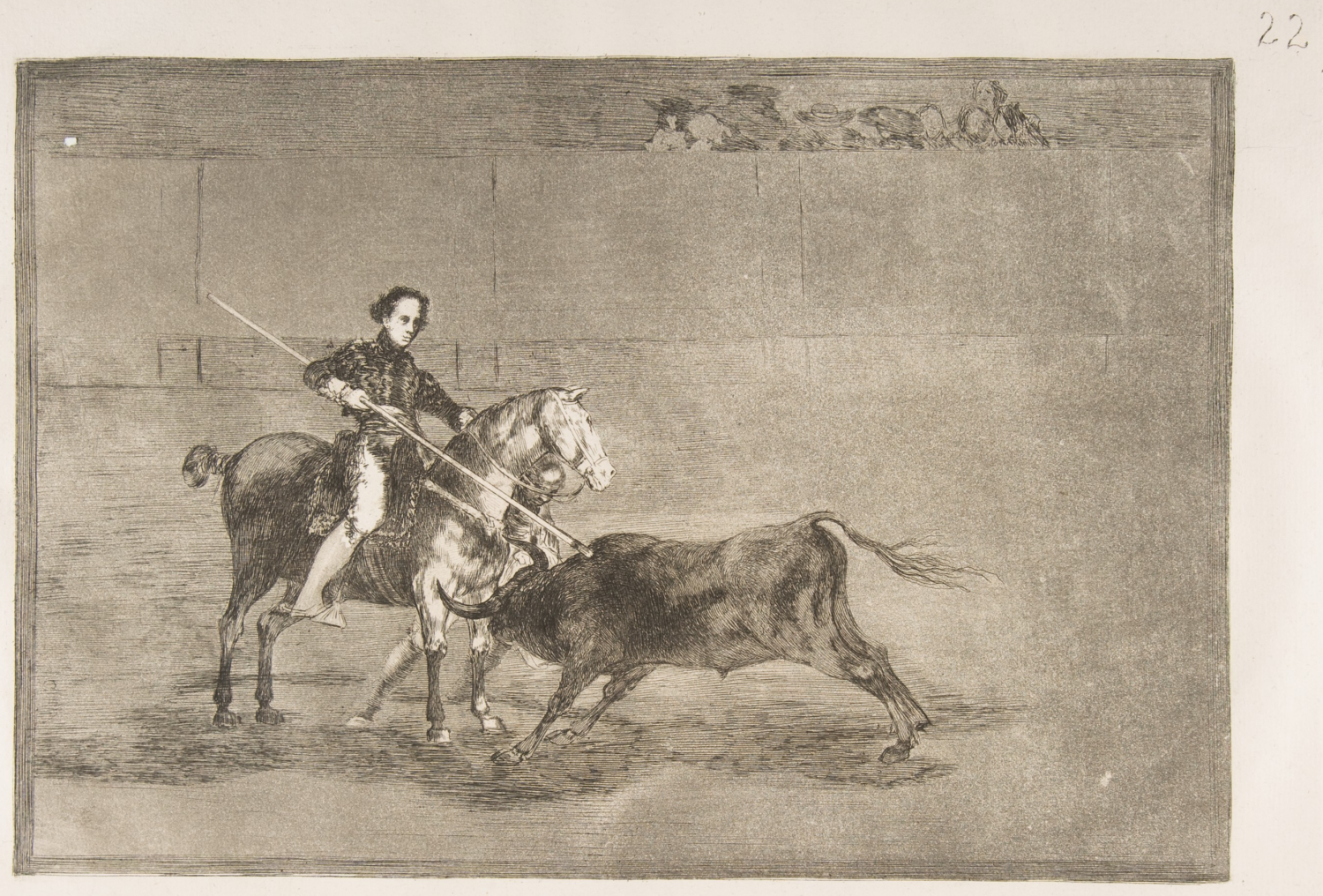 Tauromaquia Plate 22 by Francisco Goya