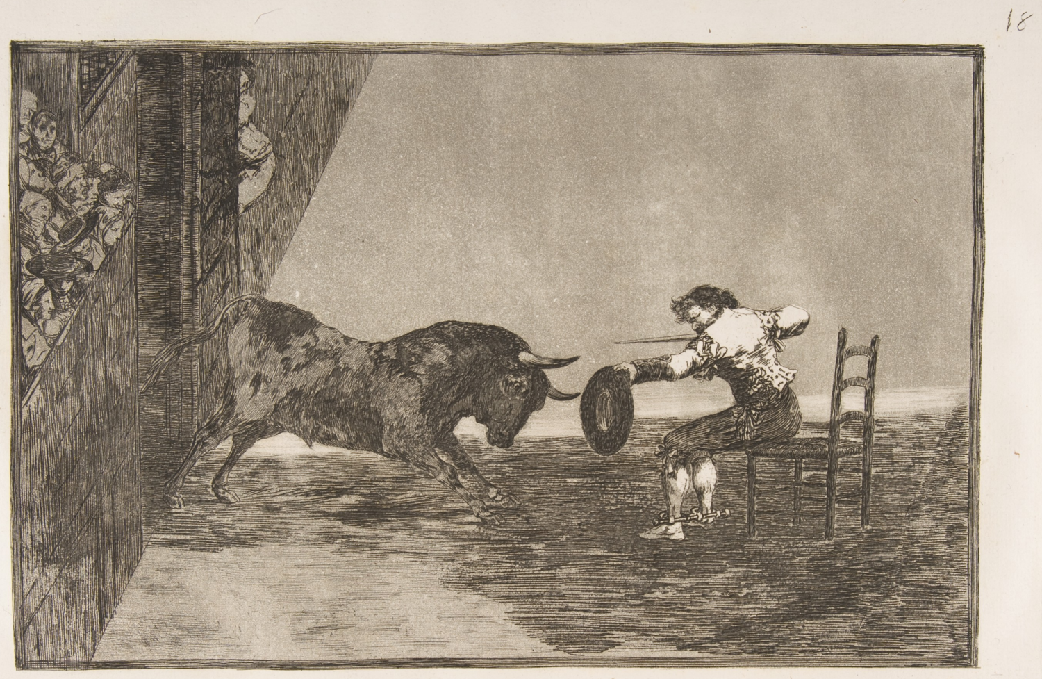 Tauromaquia Plate 18 by Francisco Goya