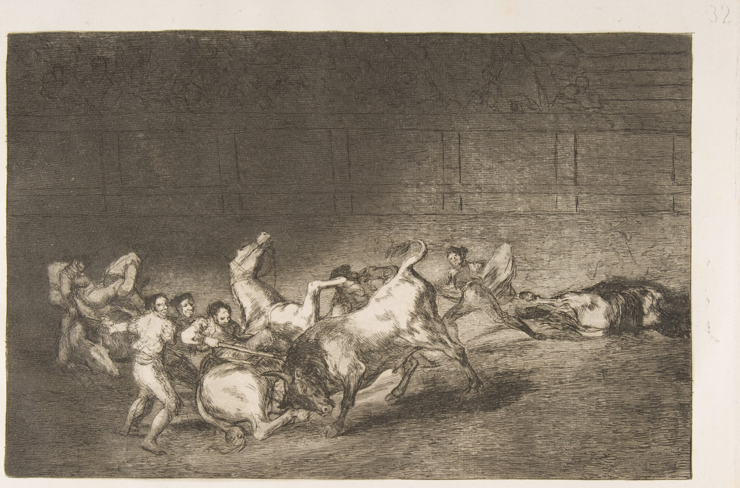 Tauromaquia Plate 32 by Francisco Goya