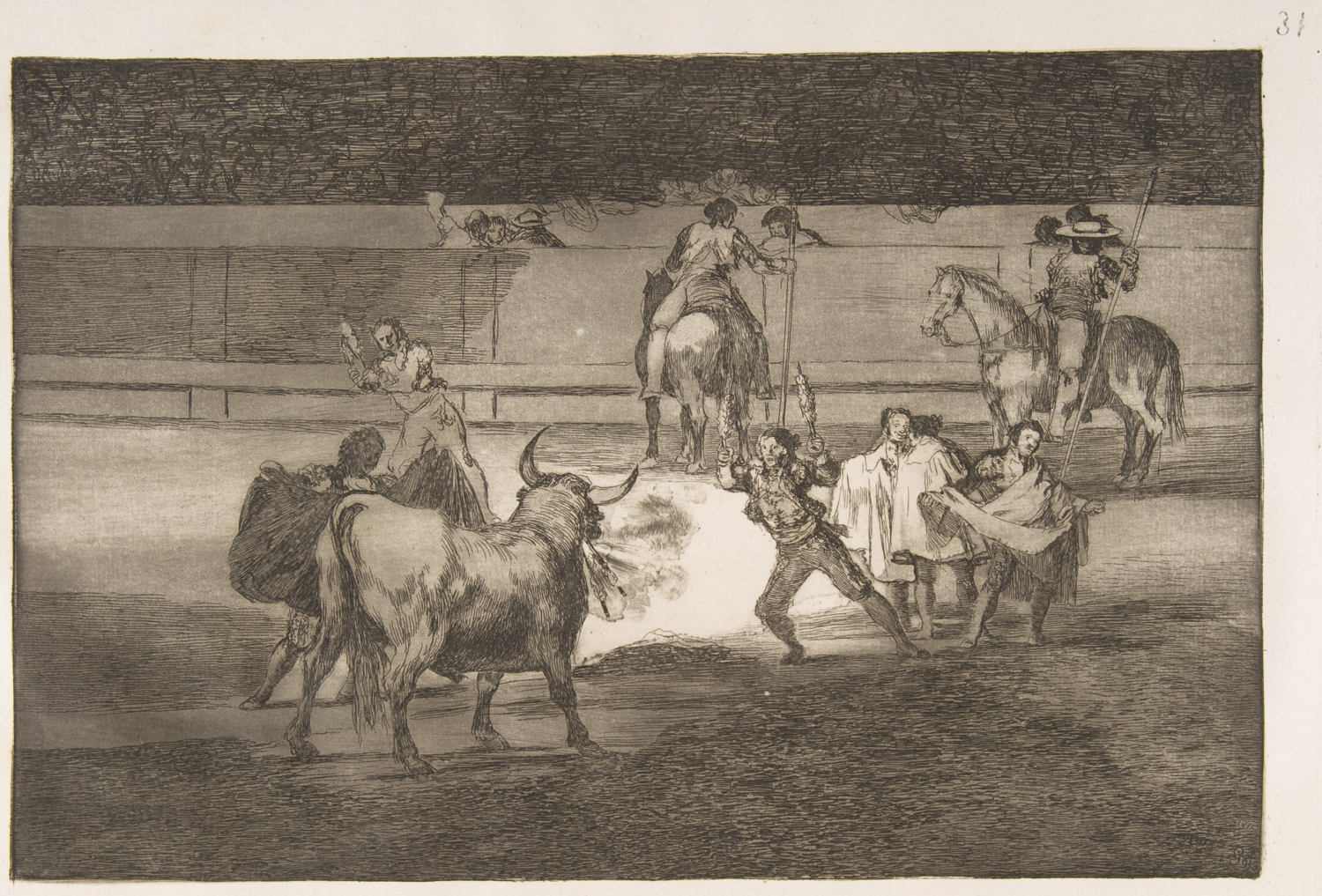 Tauromaquia Plate 31 by Francisco Goya
