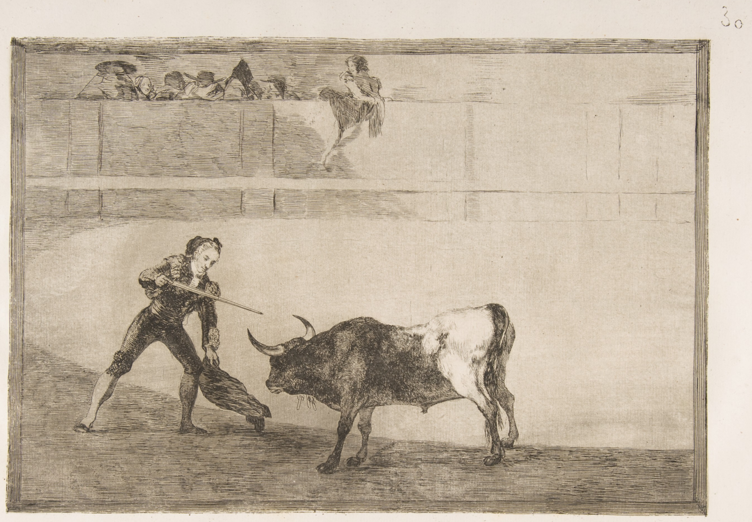 Tauromaquia Plate 30 by Francisco Goya
