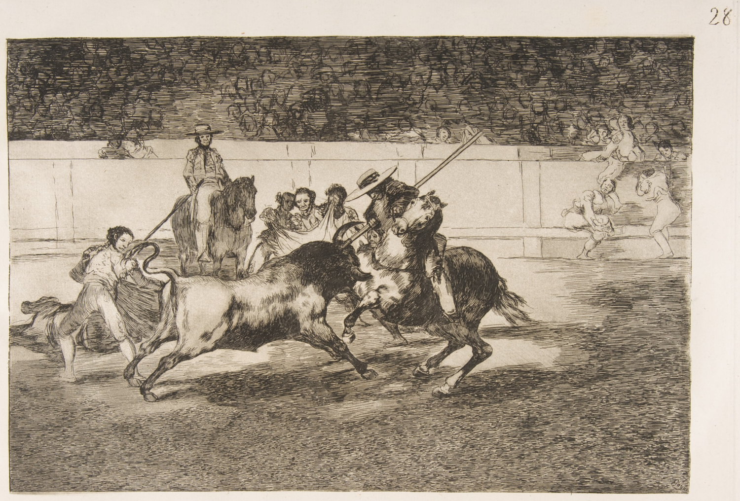 Tauromaquia Plate 28 by Francisco Goya