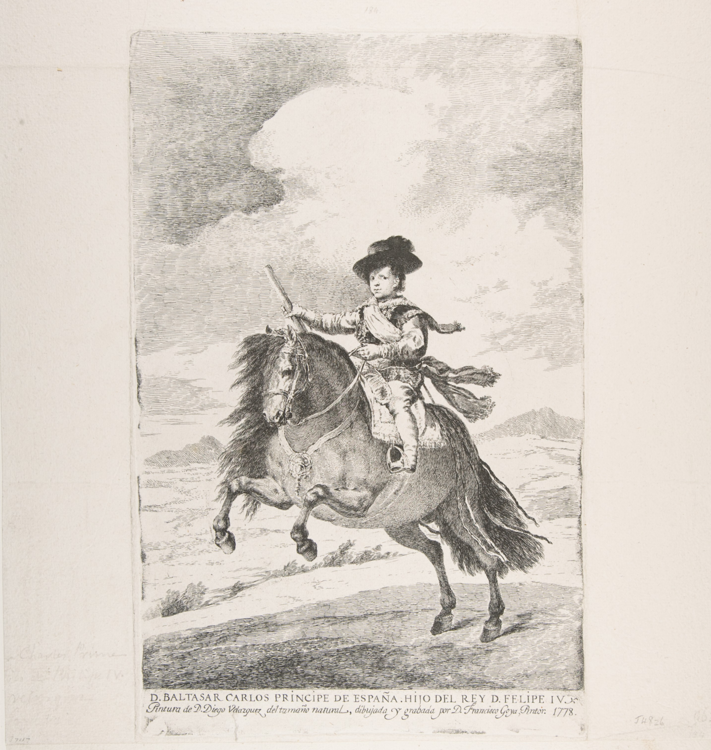 Baltasar Carlos on horseback by Francisco Goya, after Velázquez