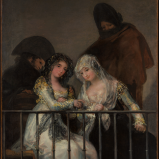 Majas on a Balcony by Francisco de Goya