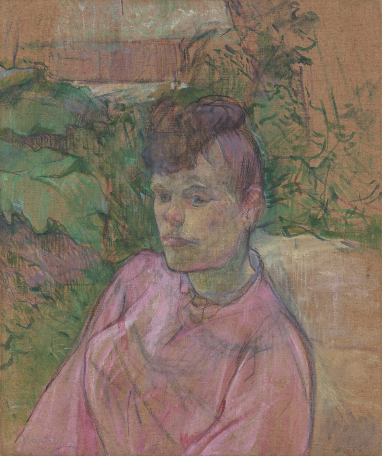 Woman in the Garden of Monsieur Forest by Henri de Toulouse-Lautrec