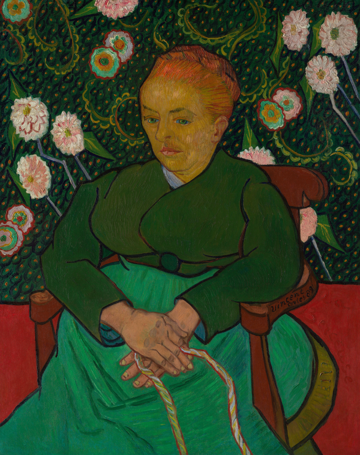 La Berceuse (Woman Rocking a Cradle; Augustine-Alix Pellicot Roulin, 1851–1930) by Vincent van Gogh