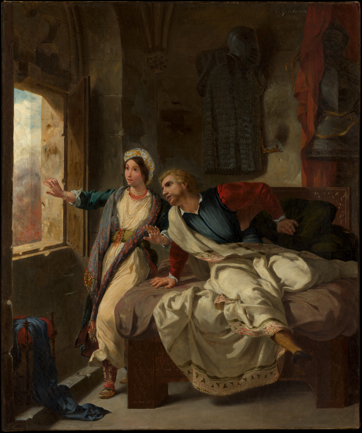 Rebecca and the Wounded Ivanhoe by Eugène Delacroix