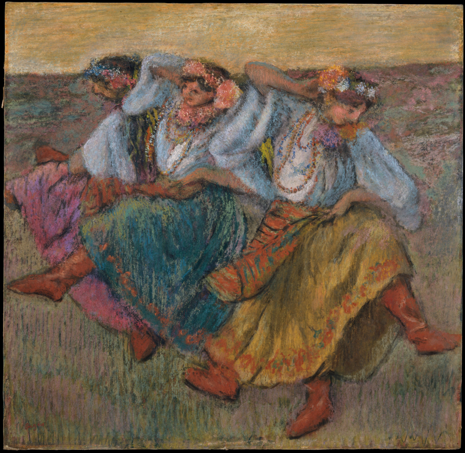 Dancers in Ukrainian Dress by Edgar Degas