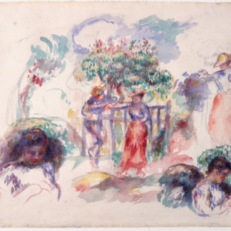 Figures under a Tree by Auguste Renoir