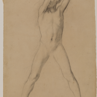 Youth with Arms Upraised by Edgar Degas