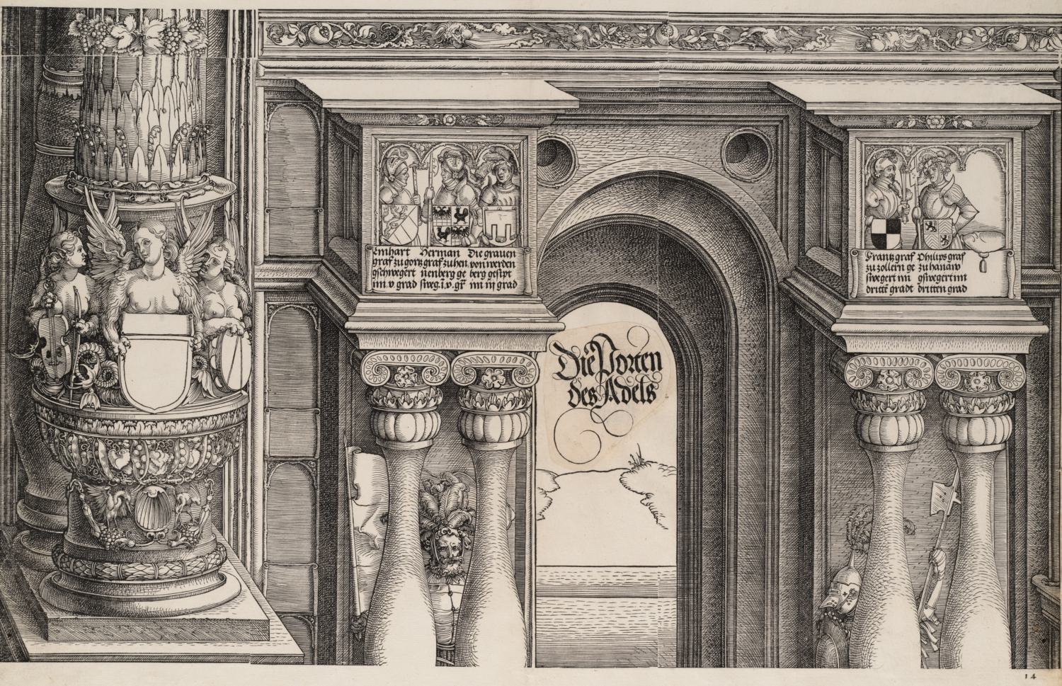 Arch in the Entryway of the Right Portal — Albrecht Dürer, Hans Springinklee or Wolf Traut.