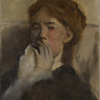 Young Woman with Her Hand over Her Mouth — Edgar Degas