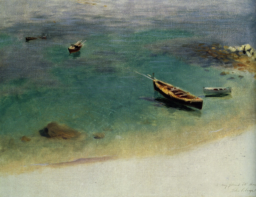 A Boat in the Waters off Capri
