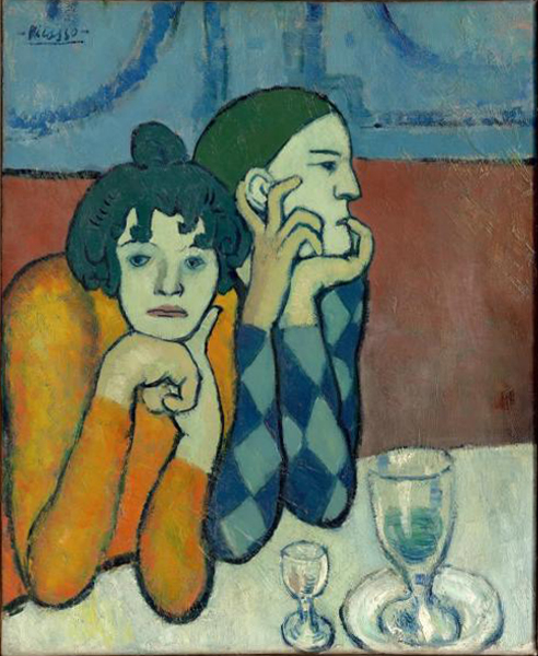 Pablo Picasso Pd Us 1901 Harlequin And His Companion (les Deux Saltimbanques)
