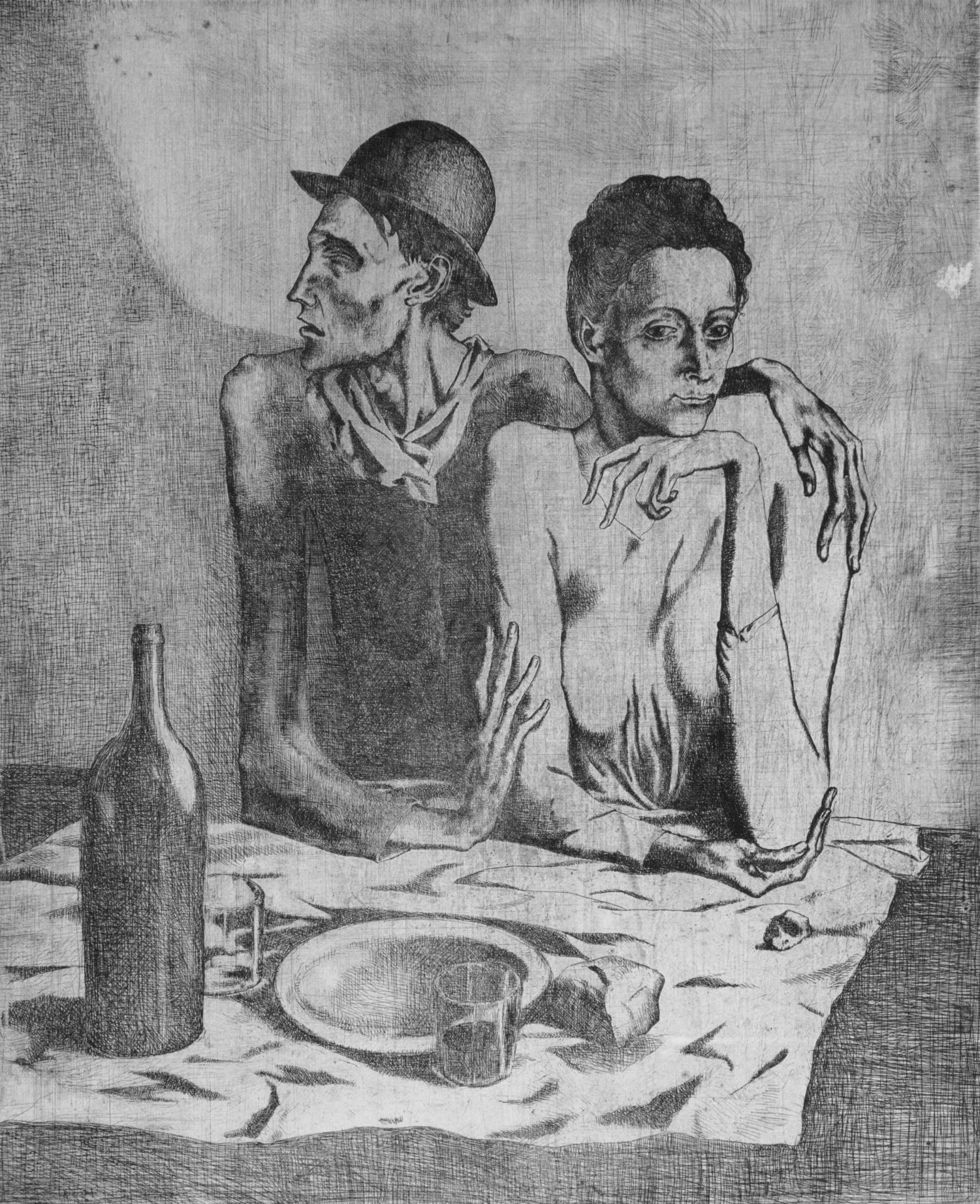 Pablo Picasso Pd Us 1904 Le Repas Frugal (the Frugal Repast)