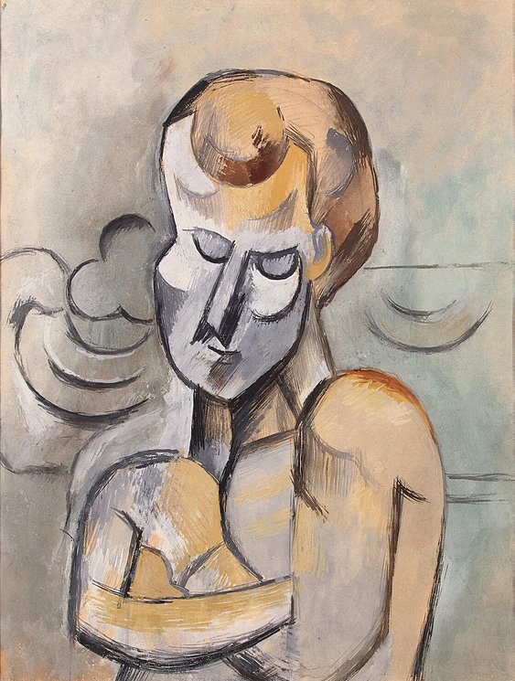 Pablo Picasso Pd Us 1909 Man With Arms Crossed