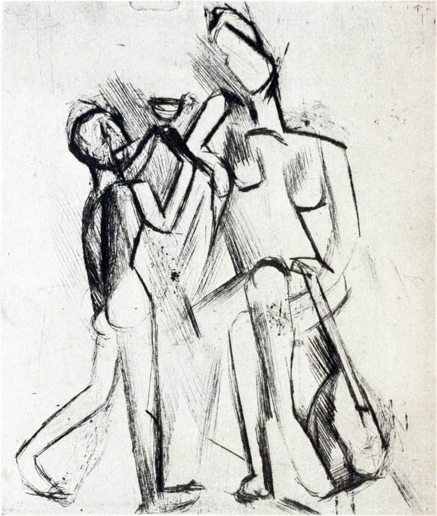 Pablo Picasso Pd Us 1909 Two Nude Figures (deux Figures Nues)