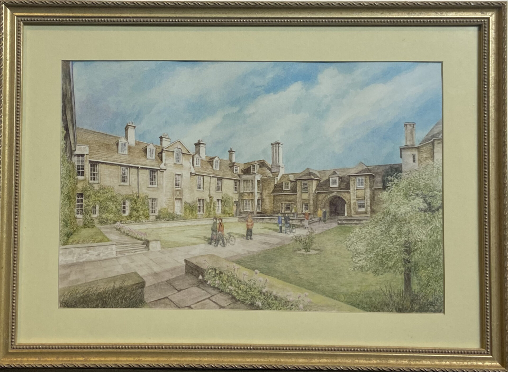 Jane Carpinini - Signed Limited Edition Somerville College Darbishire Quadrangle