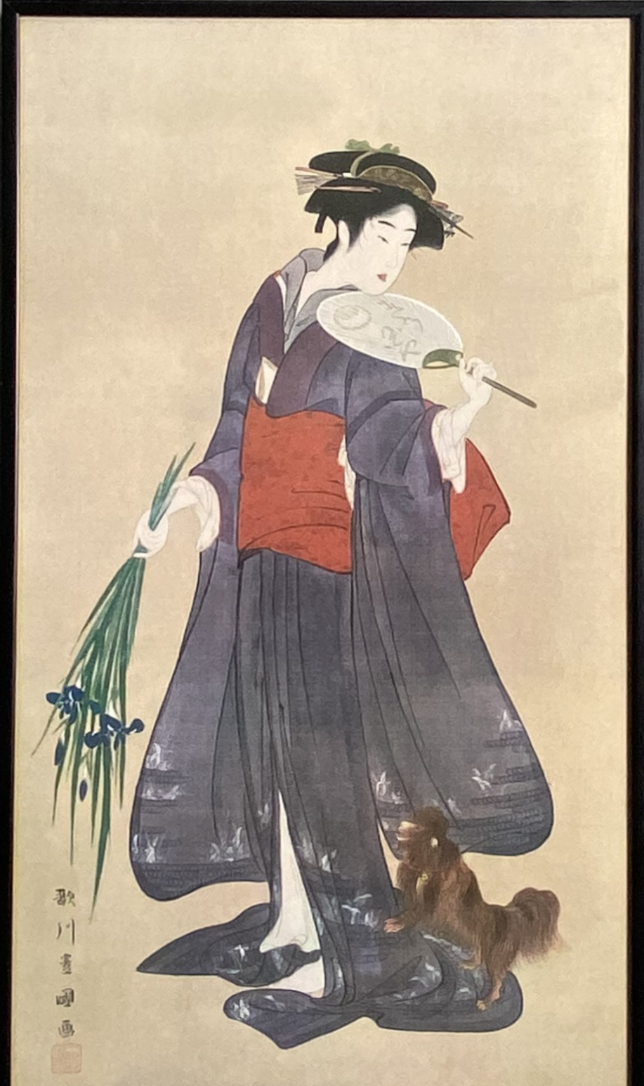 Utagawa Toyokuni - Girl with Iris
