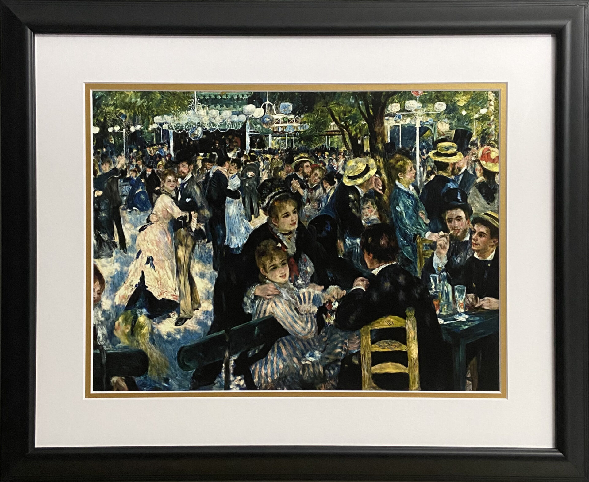 Tableau Toile Renoir – Bal Du Moulin De La Galette | 60x40 Cm, Impression Haute Résolution, Cadre Bois