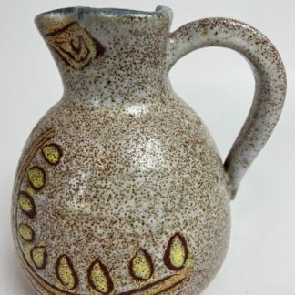 Accolay Pottery Speckled Sgraffito Pitcher
