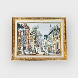 Original C. Harsha Etching & Colored Framed Old Fashioned