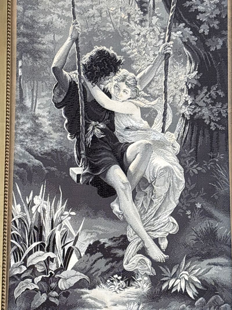 Two Old French Stevensgraph Silk Gilt Framed - Image 3