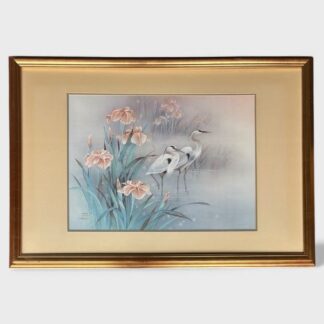 Pencil Signed Limited Edition Print of cranes by Lena Liu