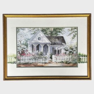 Joy Evans Pencil Signed Cottage Print Framed