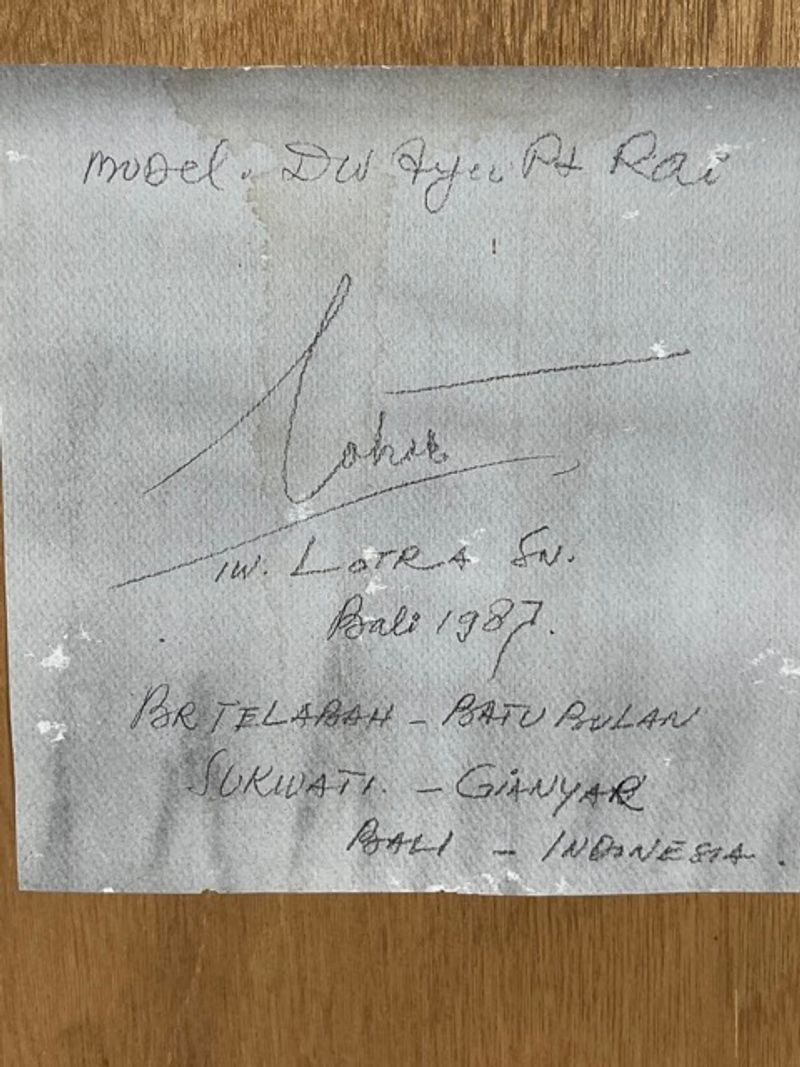 I. Wayan Lotra Original Painting - 1987 - Info