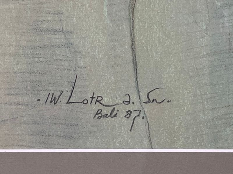 I. Wayan Lotra Original Painting - 1987 - Signature