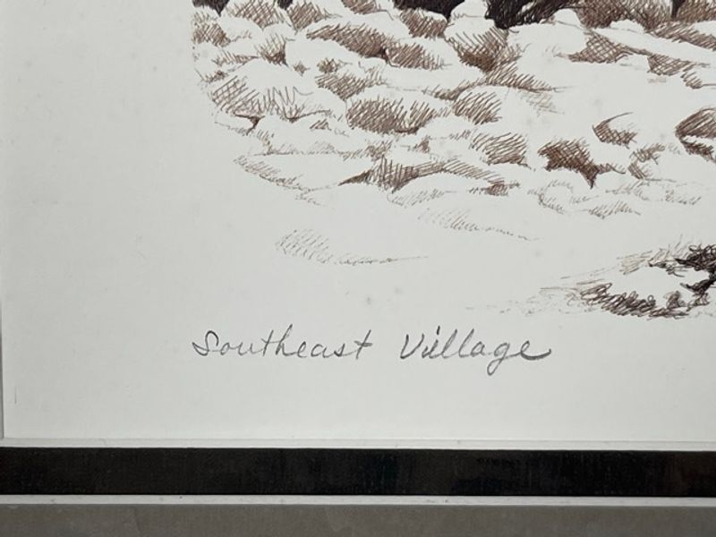JoAnn George “Southeast Village” Signed AP Lithograph Tlingit Alaska 1986 - Image 5
