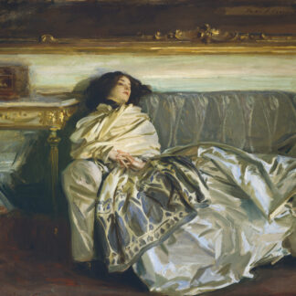 Rose-Marie Ormond reclining on a sofa in Nonchaloir (Repose) by John Singer Sargent