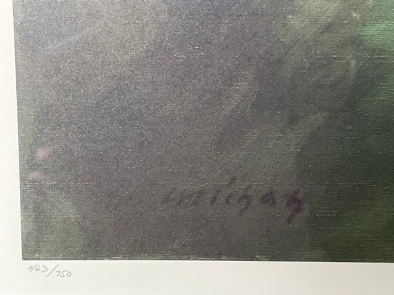 Edition-number detail of Manfred Schatz — Out of the Marshgrass, Signed Limited Edition 463/750