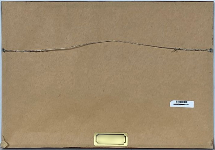 Reverse showing backing and condition of Victor Mays — Collier Brig and Barge, Signed Limited Edition 254/550, 1986