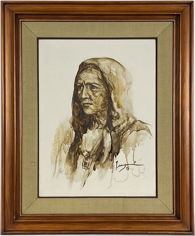 Filipina Woman, complete framed view